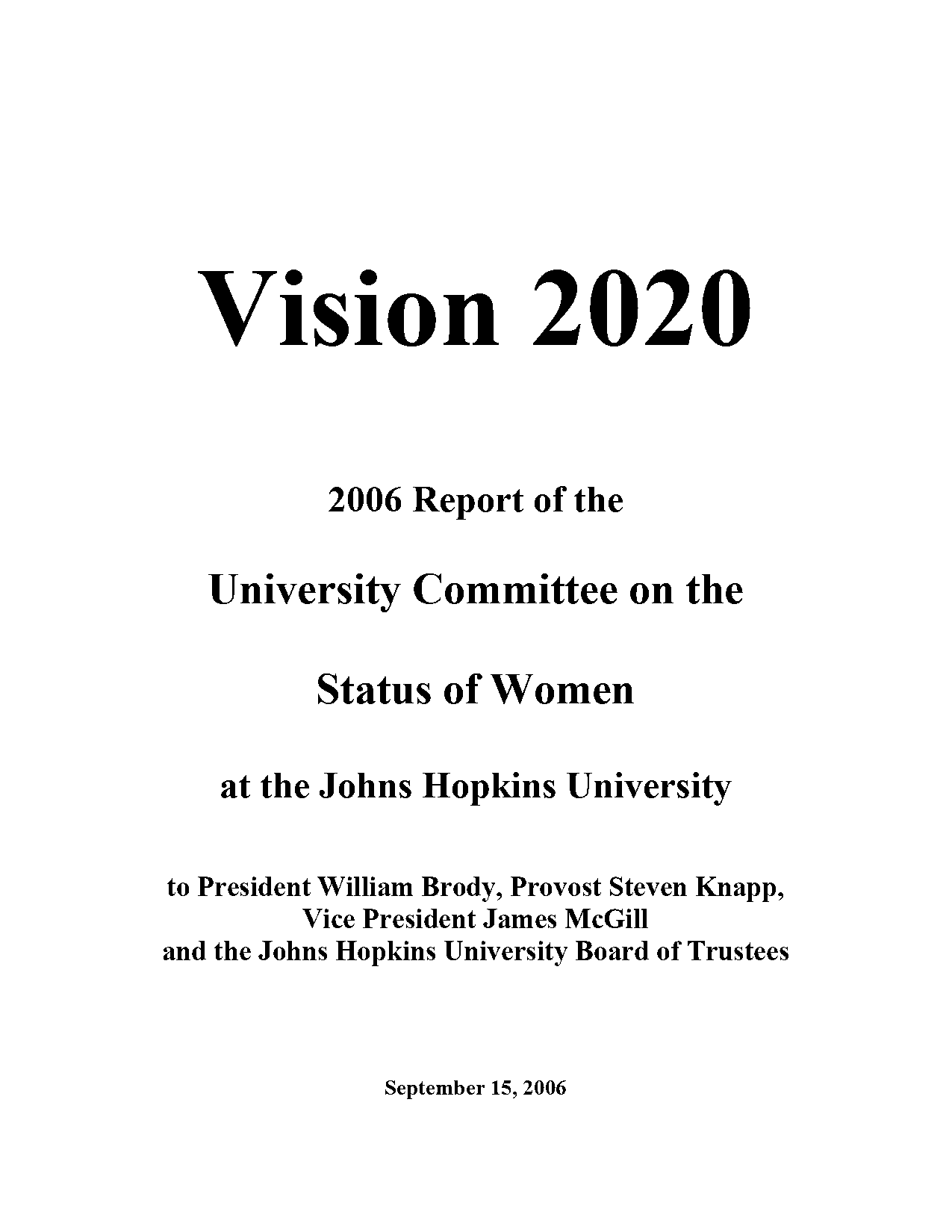 johns hopkins vision statement