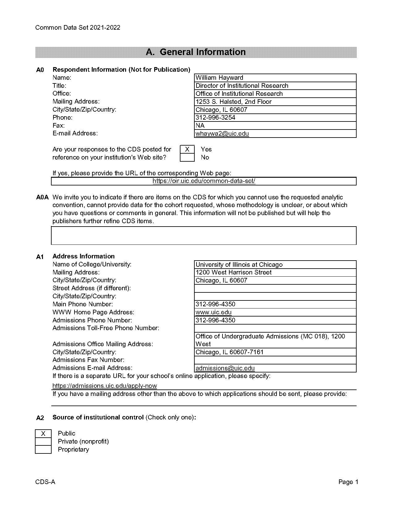 registration update form honores college uic